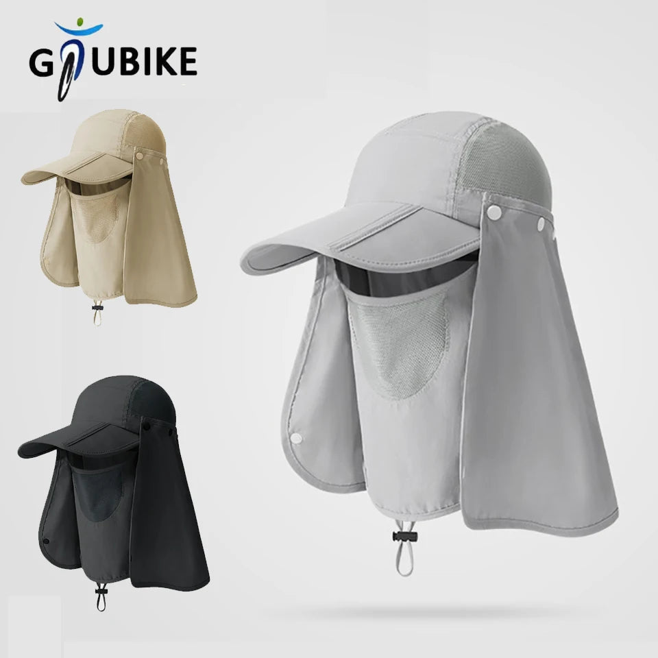 GTUBIKE Fishing Cap Windproof And Face-protecting Hat Outdoor Sports Climbing Cycling Breathable Facemask For Women And Men