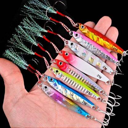 5pcs Metal Jig Fishing Lure Weights 10g-40g Trolling Hard Bait Bass Fishing Bait Tackle Trout Jigging Lure Jigs