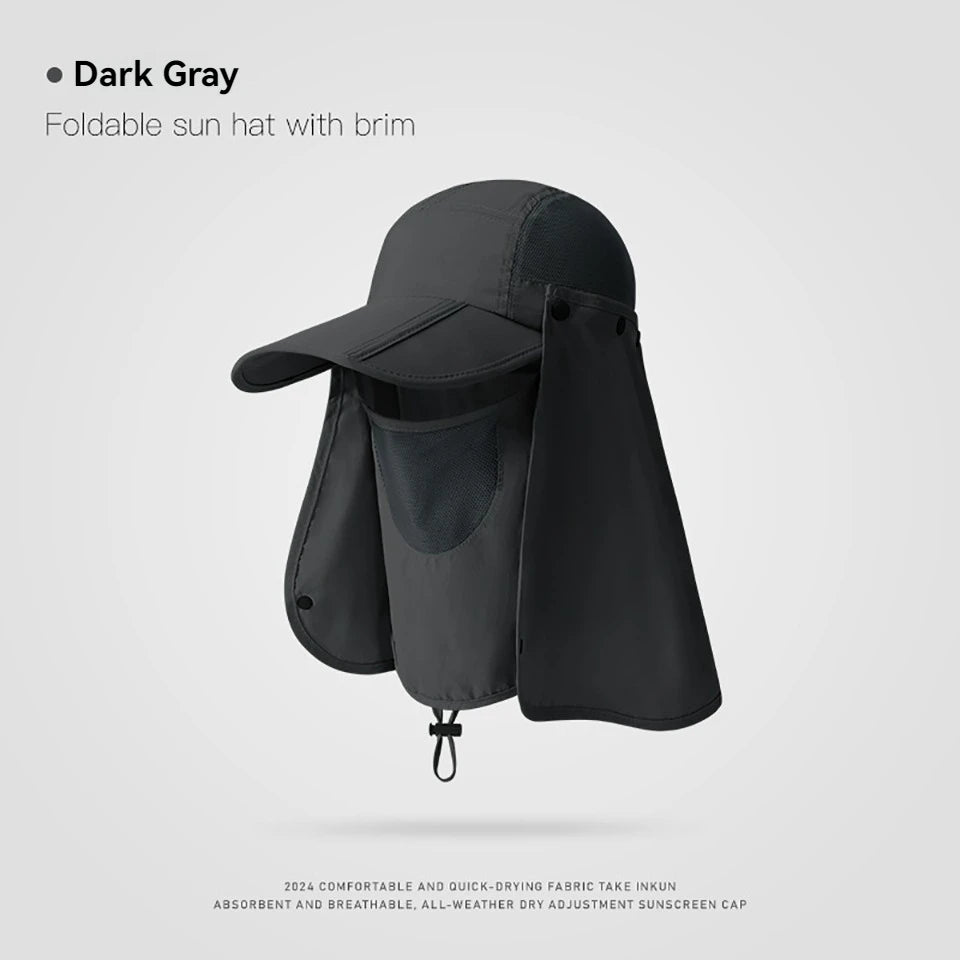 GTUBIKE Fishing Cap Windproof And Face-protecting Hat Outdoor Sports Climbing Cycling Breathable Facemask For Women And Men