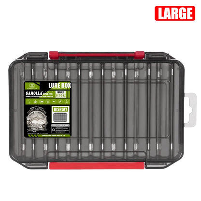 SAMOLLA Double-Sided Compact Tackle Box - Streamline Fishing with Durable, Versatile Organizer for Lures, Hooks, Baits