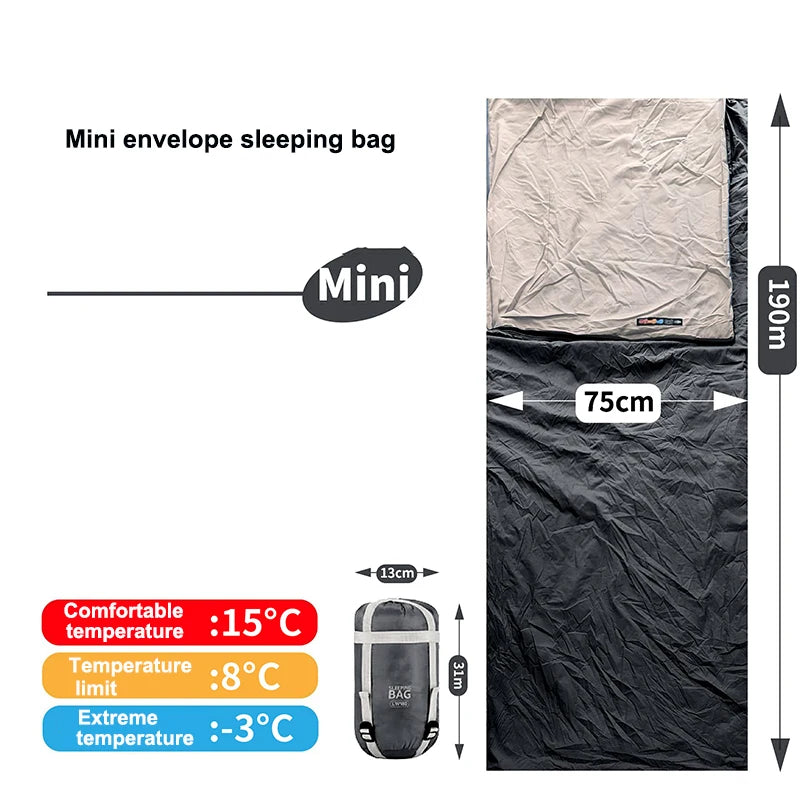 Soft lw180 Sleeping Bag Ultralight Cotton Sleeping Bag Spring Summer Sleeping Bag Outdoor Hiking Camping Sleeping Bag