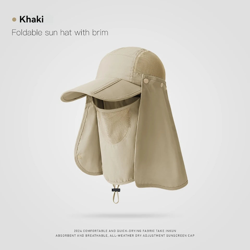 GTUBIKE Fishing Cap Windproof And Face-protecting Hat Outdoor Sports Climbing Cycling Breathable Facemask For Women And Men