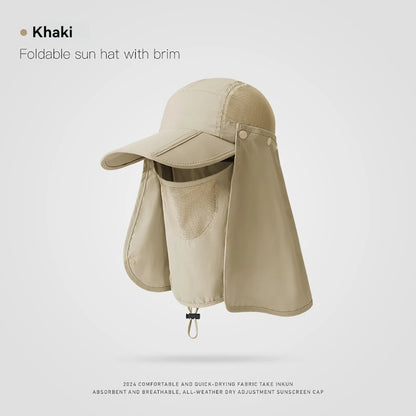 GTUBIKE Fishing Cap Windproof And Face-protecting Hat Outdoor Sports Climbing Cycling Breathable Facemask For Women And Men