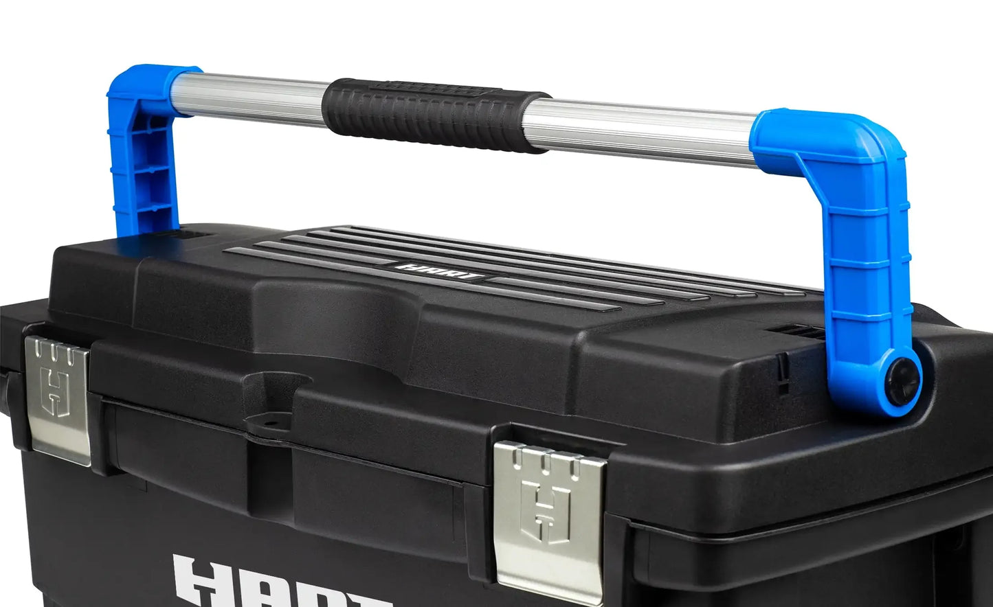 HART 26" Toolbox, Resin Tool Storage and Organization, Black with Blue Accents