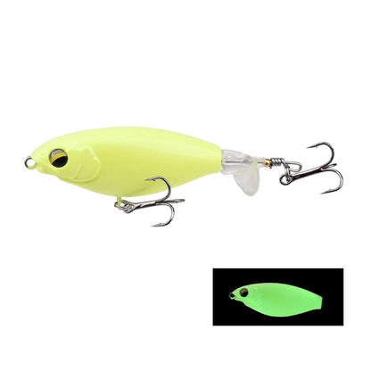 1Pcs Topwater Top Water Fishing Lure 6g/10g Trolling Catfish Artificial Hard Bait with Soft Rotating Tail Fishing Tackle