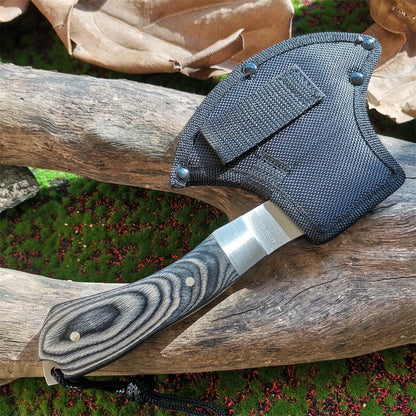 Portable Tactical Stainless Steel Camping Hunting Survival Axe with Colored Wooden Handle