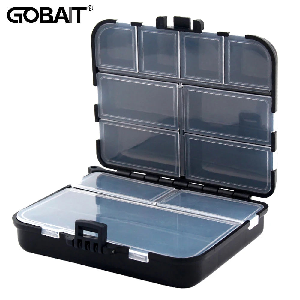 Portable Composable Space Plastic Fishing Tackle Box 2 Layers 12 Individual Spacer Container Bait Hook Tool Storage Pesca Case