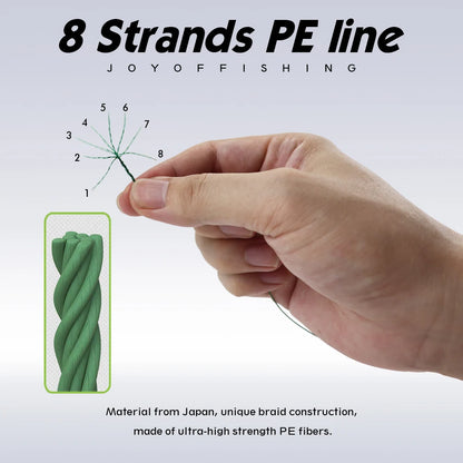 HLUR X8 Strong 300M 1000M 8 Strand Weaves PE Braided Fishing  Multifilament 8 Braid Wire 20-88LB
