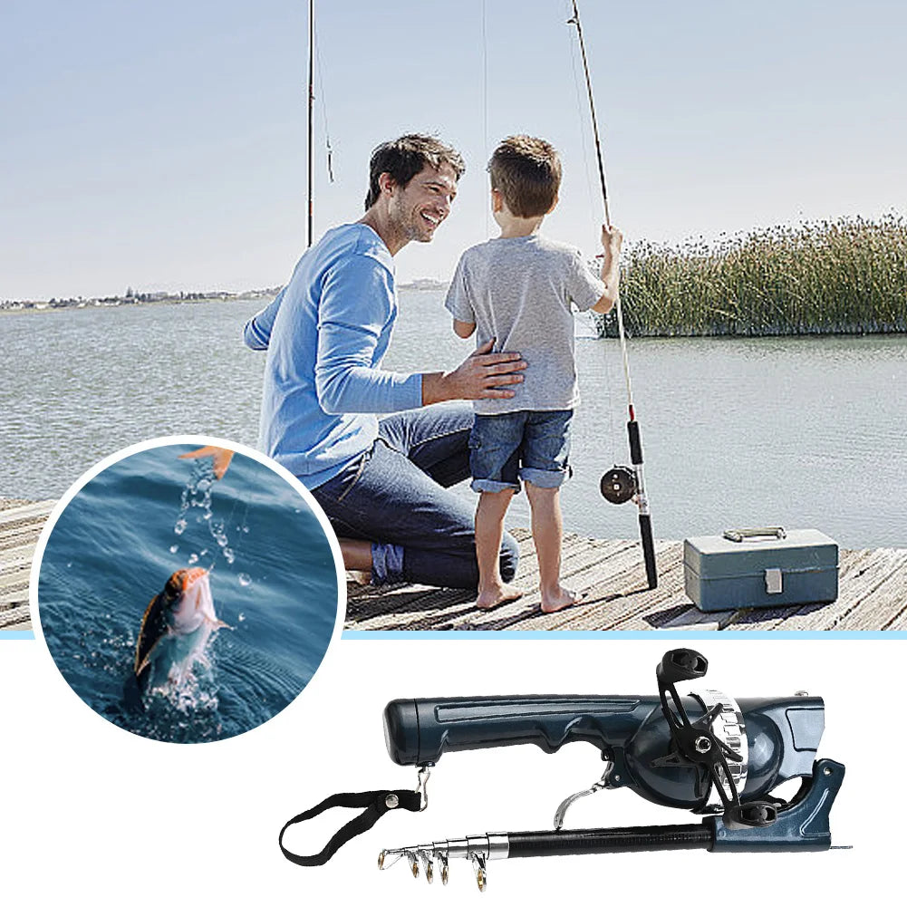 1Set Portable Folding Fishing Rod Telescopic