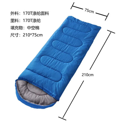 Emergency Sleeping Bag Adult Outdoor Spring and Autumn Adult Men and Women Thickened Warm Portable Camping Single Person