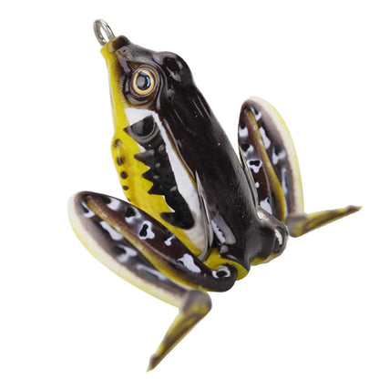 WEIHE High Quality Spinner Fishing Lure Artificial Soft Silicone Bait Gel Live Frog Bait 5cm /12g Frog Carp Fishing Accessories