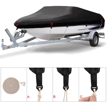 Boat Covers 420D Heavy Duty Waterproof Boot Weather Strip Tapes Shade Covers