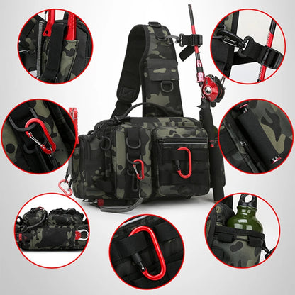 Men Fishing Tackle Bag Single  Tactical Bags Fish Lures Gear Utility Storage Fishing Box