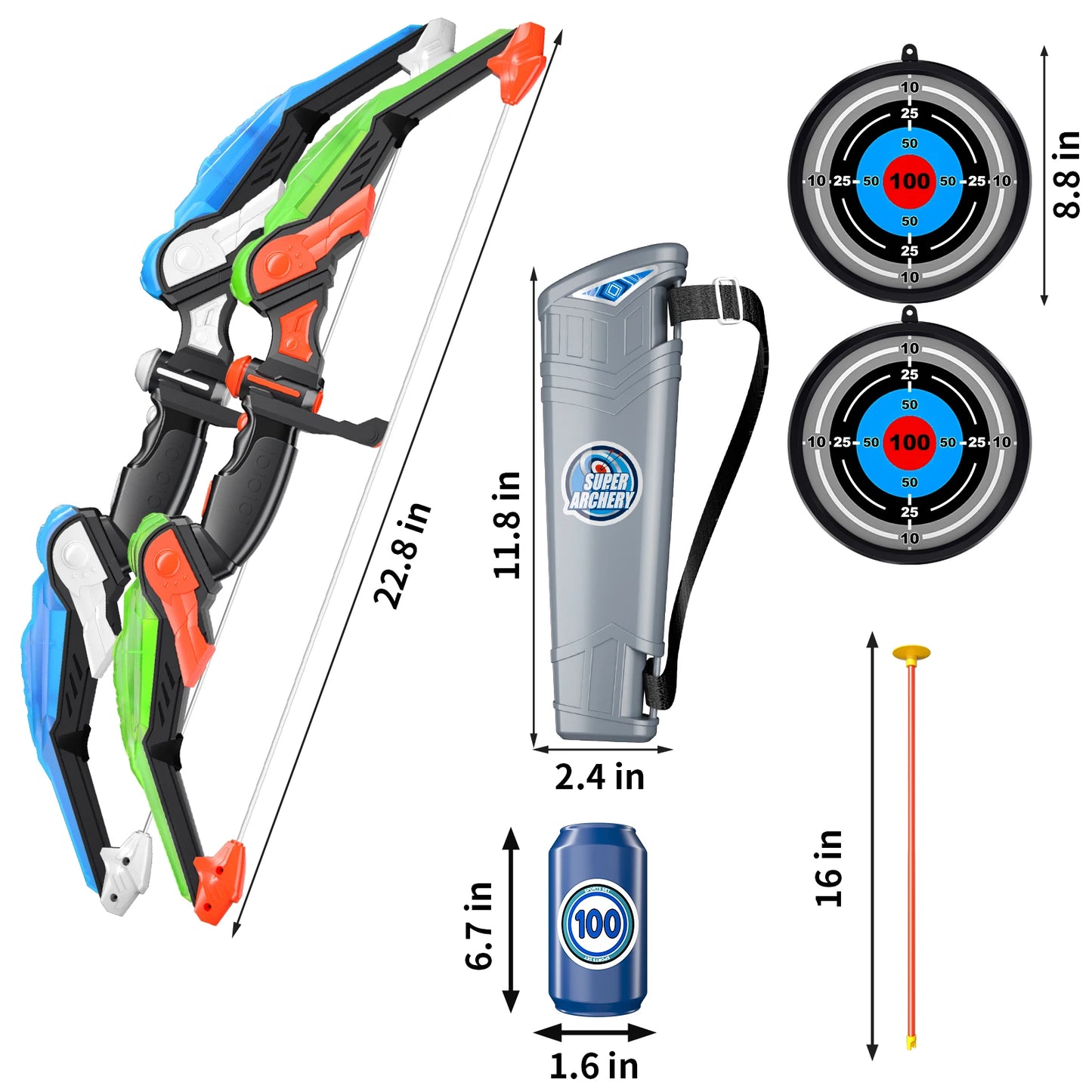 Archery Target Bow & Arrow Toys for Kids