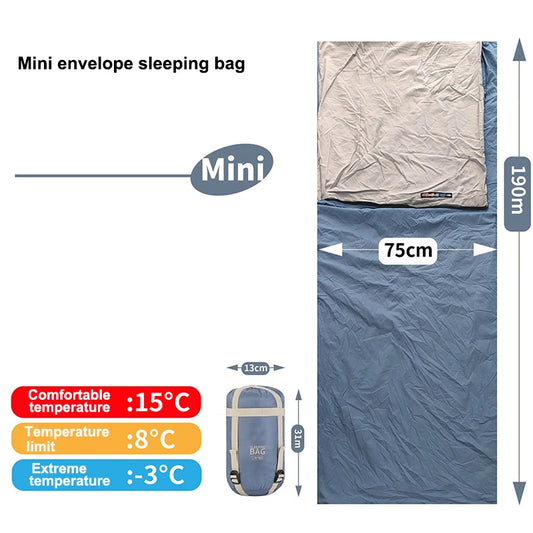 Soft lw180 Sleeping Bag Ultralight Cotton Sleeping Bag Spring Summer Sleeping Bag Outdoor Hiking Camping Sleeping Bag