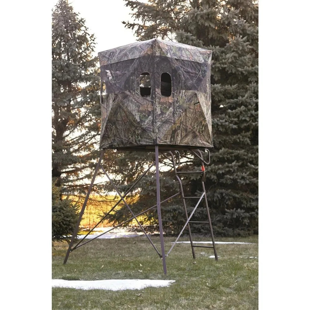 6 Foot Tripod Hunting Tower Blind, 2-Man Stand Elevated, Hunting Gear