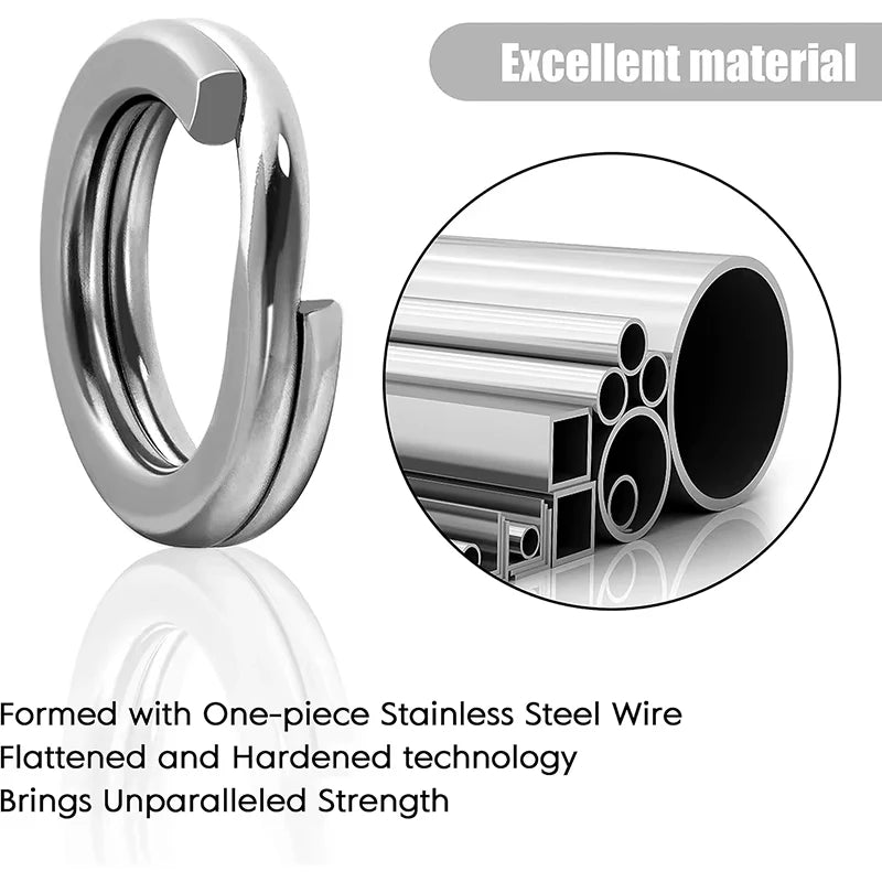 5 Sizes High Strength Large tensile Force Fishing Loop Fishing Lure Connector 200/250PC