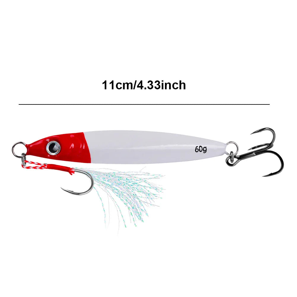 Metal Jig Fishing Lure 60g Trolling Hard Bait Fast Sinking