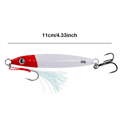 Metal Jig Fishing Lure 60g Trolling Hard Bait Fast Sinking