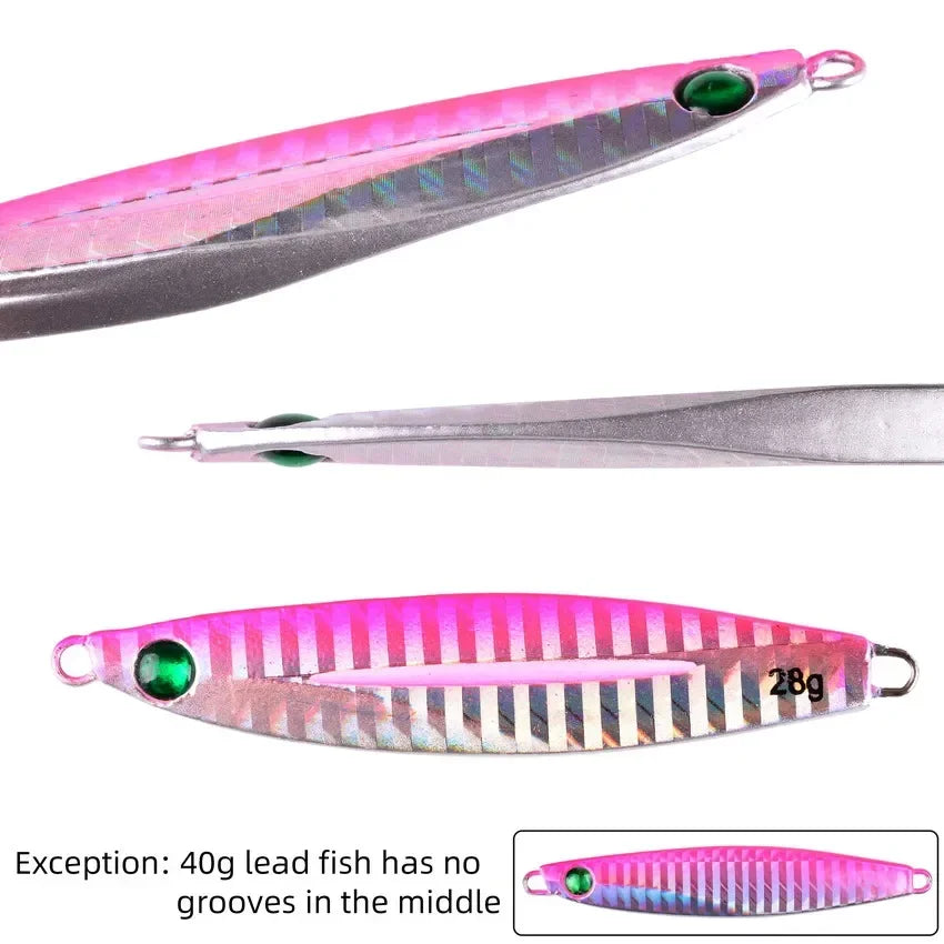 5pcs Metal Jig Fishing Lure Weights 10g-40g Trolling Hard Bait Bass Fishing Bait Tackle Trout Jigging Lure Jigs