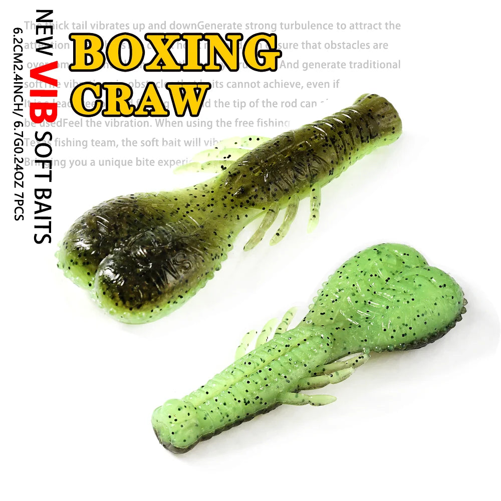 SUNMILE Stick Bait 6.2cm6.6g Casting Heavy Weighted Soft Plastic Lures Craw Artificial Bait Silicone Shad Lure For Bass Fishing
