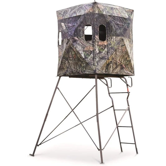 6 Foot Tripod Hunting Tower Blind, 2-Man Stand Elevated, Hunting Gear