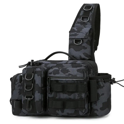 Fishing Tackle Backpack Lure Box Gear Storage Bag Fanny Pack for Men Fly Fishing