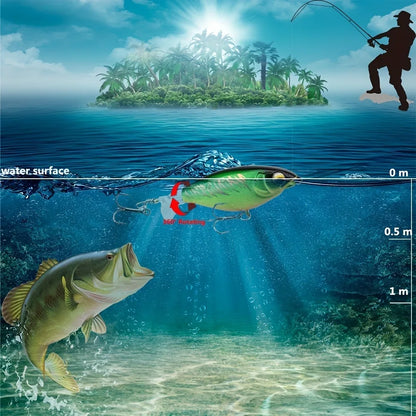 1Pcs Topwater Top Water Fishing Lure 6g/10g Trolling Catfish Artificial Hard Bait with Soft Rotating Tail Fishing Tackle