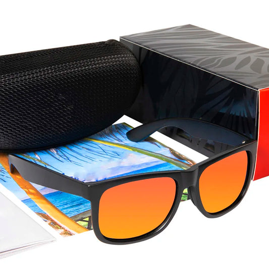 Red Sands Mirror Polarized Sunglasses Men Classic Design Ultralight Eyewear Frame Square Sport Male UV400 Travel Goggles