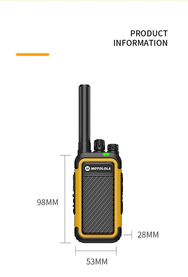 MOTOLOLA F2 Walkie Talkie Portable Two-Way Radio UHF Transceiver Set Walkie-talkies Radio Walkie Talkie Long Range COD