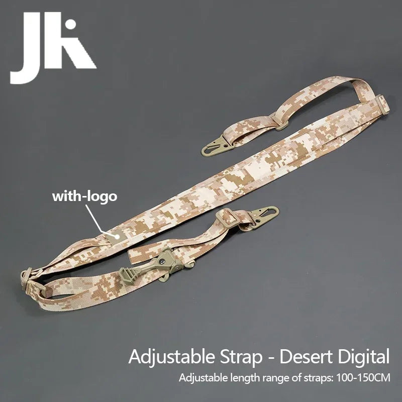 Tactical Quick Release Sling Strap 2 Points Adjustable Rifle Nylon Strap Outdoor Hunting Weapon HK416
