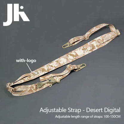 Tactical Quick Release Sling Strap 2 Points Adjustable Rifle Nylon Strap Outdoor Hunting Weapon HK416