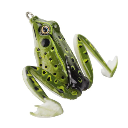 WEIHE High Quality Spinner Fishing Lure Artificial Soft Silicone Bait Gel Live Frog Bait 5cm /12g Frog Carp Fishing Accessories