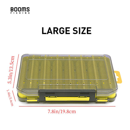 Booms Fishing LB1 Fishing Tackle Box 14 Compartments Double Sided Opening and Closing Multifunctional Lure Bait Tool Storage Box