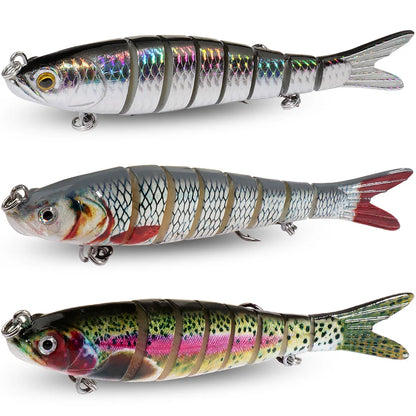3PCS Swimbait 11g 16g 27g Multi Joint Lure Sinking Pencil Bionic Swimming Pesca Bass Treble Hook