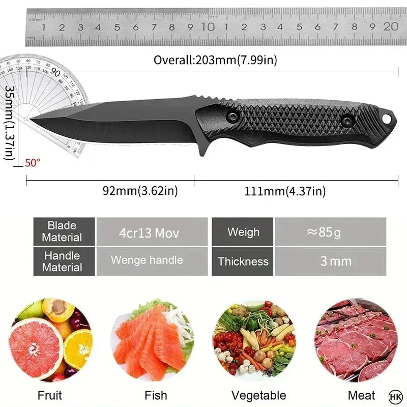 High Hardness Camping Hunting Survival Knife Fot Meat Cutting Outdoor Hiking