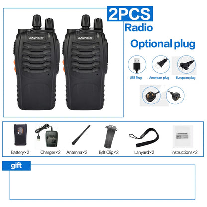 2Pcs/Lot baofeng BF-888S Walkie Talkie Two-way Radio Set BF 888s UHF 400-470MHz 16CH walkie-talkie Radios Transceiver
