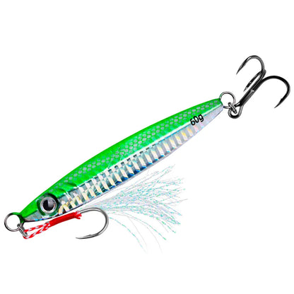 Metal Jig Fishing Lure 60g Trolling Hard Bait Fast Sinking