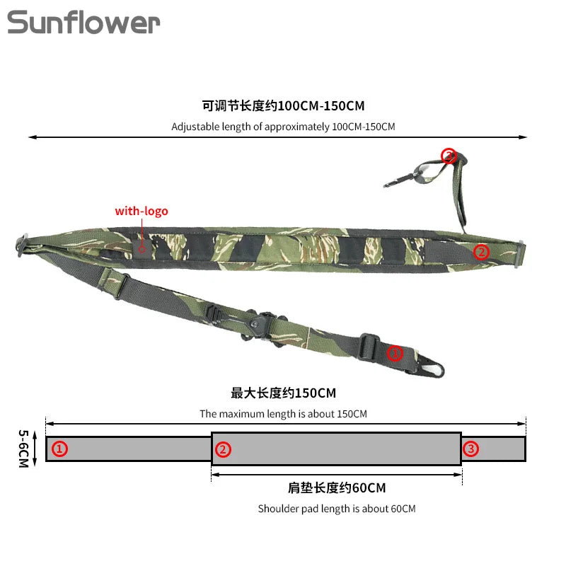 US Warehouse Tactical Nylon Rifle Sling Quick Adjustment 2 Point Padded Combat Modular