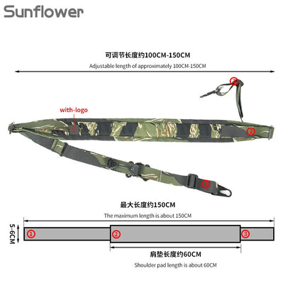 US Warehouse Tactical Nylon Rifle Sling Quick Adjustment 2 Point Padded Combat Modular