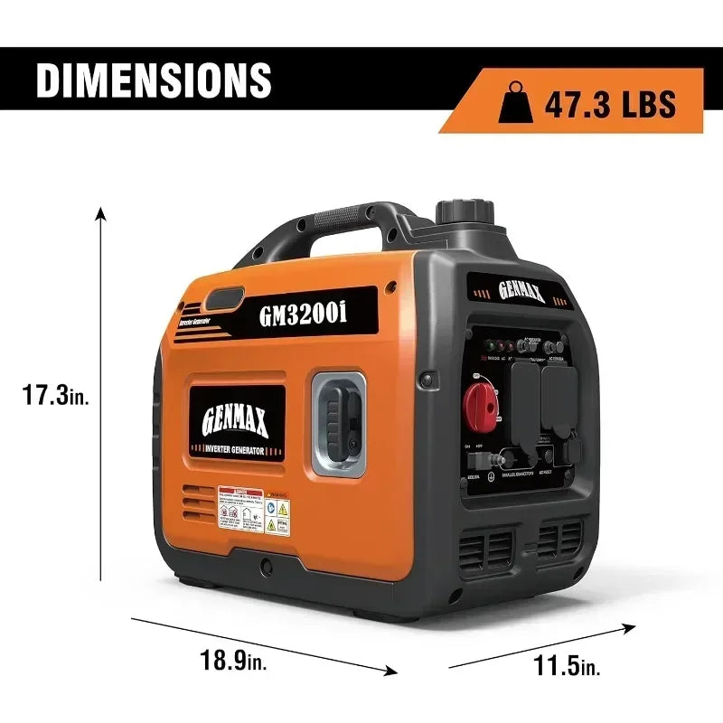 New Quiet Power Series Inverter Generator,Gas Powered, EPA Compliant, Eco-Mode Feature, Ultra Lightweight for Backup Home Use