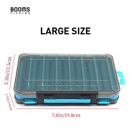 Booms Fishing LB1 Fishing Tackle Box 14 Compartments Double Sided Opening and Closing Multifunctional Lure Bait Tool Storage Box
