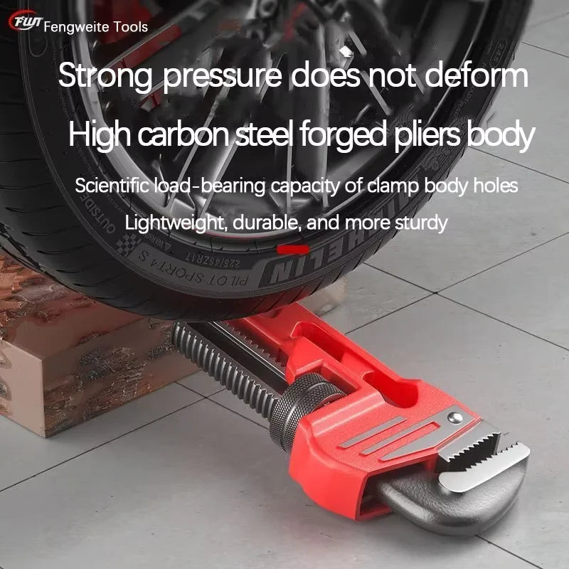 Heavy duty pipe wrench, adjustable pipe wrench, solid jaws and I-beam handle, pipe wrench, industrial wrench