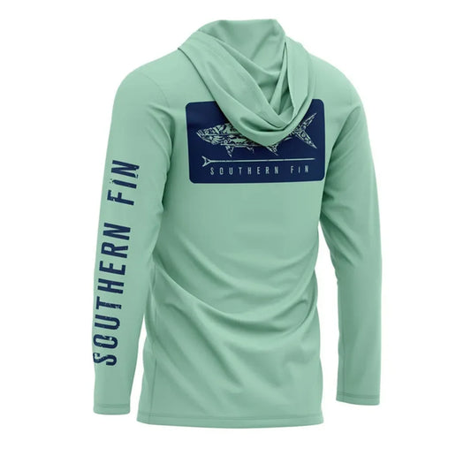 Sailing Hoodies Fishing Apparel Cap T-shirt Long Sleeve Tech Hoody Shirt Summer Outdoor Running Fish Green Camisa Racing Clothes
