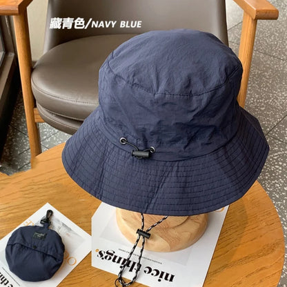 Protable Waterproof Cycling Hiking Camping Suncreen Fisherman Bucket Hat Sunhat Men Women Summer Big Brim Anti-UV Panama Caps