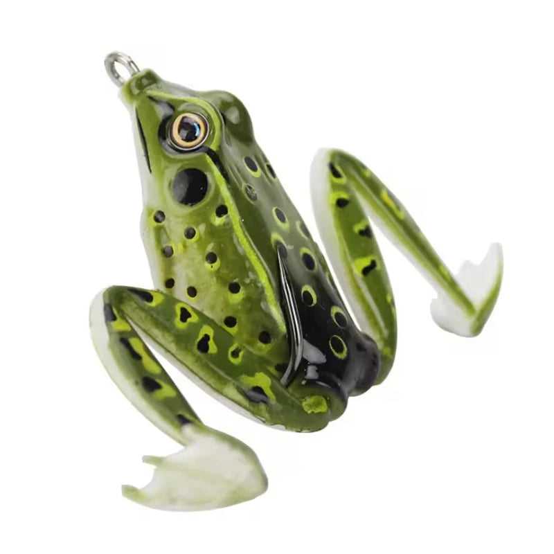 WEIHE High Quality Spinner Fishing Lure Artificial Soft Silicone Bait Gel Live Frog Bait 5cm /12g Frog Carp Fishing Accessories