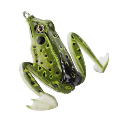 WEIHE High Quality Spinner Fishing Lure Artificial Soft Silicone Bait Gel Live Frog Bait 5cm /12g Frog Carp Fishing Accessories