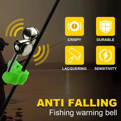 5pcs/lot Fishing Bite Alarms Fishing Rod Bell Rod Clamp Tip Clip Bells Ring