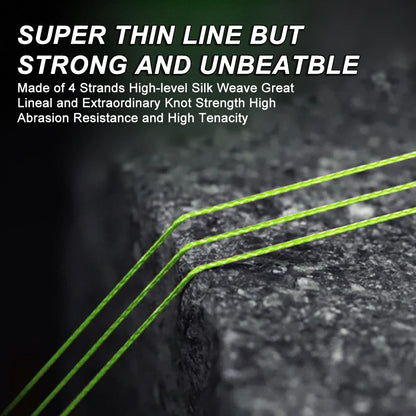 MIFINE Devil's Wire Light Game Fishing Line 150M Thin and Strong 4X Braided PE Line Fishing Wire Accessories Perch, Bass, Trout
