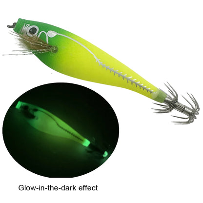 Luminous UV Blowing Tube Fishing Lure Wood Shrimp Bait Fishing Explosion Hook